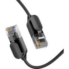 Ugreen Cat6A Slim 10Gbps Ethernet Kablosu 1.5 Metre Siyah PVC Malzeme ile Dayanıklı Tasarım