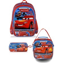 Disney Cars Mcqueen Ilkokul Çantası Seti 3lü Çanta Seti