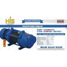 Shun 2000 kg Profesyonel Vinç 380 Volt 30 Metre