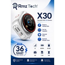 RMZTECH X30 4g Sım Kartlı Mini Güvenlik Kamerası Esım Destekli Taşınabilir Ip Kamera 36 Saat Bataryalı Uzaktan Izleme