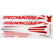 Motobisavm Etiket - 24/26, Speed Hunters, Kırmızı