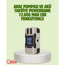 Cndr Araç Akü Takviye Cihazı ve Lastik Şişirme Pompası 12.000 Mah