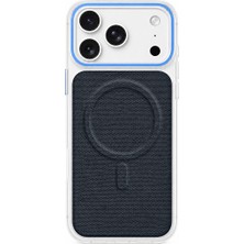 Brabus iPhone 17 Pro Max Uyumlu Magsafe Özellikli Orijinal Keten Kaplamalı Sararmaz Sert Uniq Telefon Kılıfı