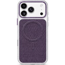 Brabus iPhone 17 Pro Max Uyumlu Magsafe Özellikli Orijinal Keten Kaplamalı Sararmaz Sert Uniq Telefon Kılıfı