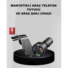 Cndr Araç Içi Telefon Tutucu + Quick Charge 3.0 Araç Şarj Cihazı Seti