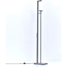 Bahar Aydınlatma Bahar Siyah Metal Lambader Beyaz Camlı 4832
