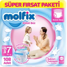 Molfix Külot Bebek Bezi 7 Beden 17+ kg Kilo Aralığı 36 Adet Süper Fırsat Paketi 108