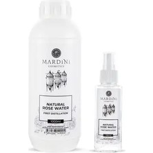 Berdan Mardini Doğal Gül Suyu 1000 ml - %100 Saf Gül Suyu & Hediye Sprey Şişe Seti