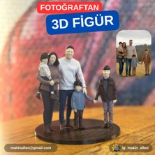 Makinafleo Kişiye Özel Kalabalık Aile 3D Figür (15CM)