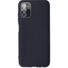 İntora Galaxy A03S Kılıf Lansman Glass Kapak - Lacivert