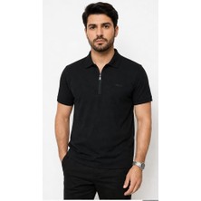 Boss Fermuar Yaka  Siyah Regular  Fit