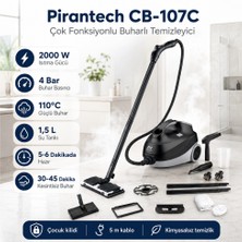 Pirantech Buharlı Temizlik Makinesi, Yüksek Sıcaklıkta Buhar Gücüyle Hijyenik ve Etkili Bir TEMIZLIK-CB-107C Çok Fonksiyonlu