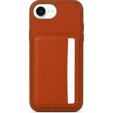 Mopal Cardx iPhone 17E Uyumlu Vegan Deri Kartlıklı Kamera Korumalı Kılıf