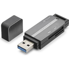 İntora USB Type-C 3.2 Gen1 Kart Okuyucu Sd Microsd 5 Gbps Gri HDX7054
