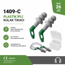 50 Çift | Starline 1409-C Plastik Ipli Kulak Tıkacı | Tekrar Kullanılabilir | Tpe Malzeme | En 352-2 | Saklama Kutulu