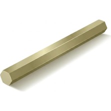 Metal Deposu Pirinç Sarı 7mm Altıköşe Altıgen Profil Çubuk 50CM Boy