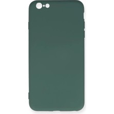 İntora Iphone 6 Kılıf Nano Içi Kadife Silikon - Koyu Yeşil