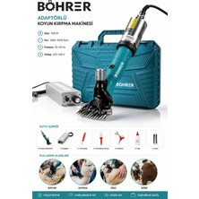 Böhrer BA011340 Adaptörlü Koyun Kırpma Makinesi 500W Büyükbaş Küçükbaş Hayvan Tıraş Makinesi