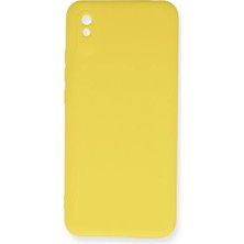 İntora Redmi 9A Kılıf Nano Içi Kadife Silikon - Sarı