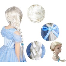 Nessi World Platin Altın Dore Renk Karlar Ülkesi Elsa Frozen Peruğu Çocuk Boy
