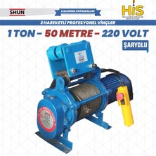 Shun 1000 kg Profesyonel Vinç 220 Volt 50 Metre