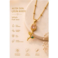Stainless Steel Gül Çelik Kolye