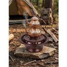 Hanedanev Osmanlı Ocağı – Ev ve Kamp Ocağı Taşınabilir Servis Ocağı, Jel Yakıtlı Pratik Çay Isıtıcı 22 x 9 cm