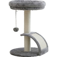 Tommy Teraslı Köprülü Kedi Tırmalama Gri 36X36X52