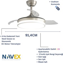 Navex V.j Gizli Kanat Tavan Vantilatörü 91,4cm