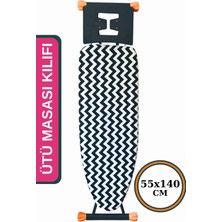 Premini Büyük Boy Ipli Keçeli Ütü Masası Kılıfı Zebra Desenli 55X140CM