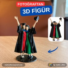 Makinafleo Kişiye Özel 3D Mezuniyet Figürü (25CM)