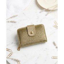 YNS Collection YŞ Collection Şık Tasarım Simli Kadın Kartlık Cüzdan - Fermuarlı ve Çok Bölmeli Kompakt Cüzdan