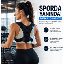 bgvibe Unisex Spor ve Meditasyon Için Dik Duruş Korsesi Postür Düzeltici Sırt ve Omuz Destekleyici Aparat