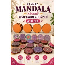 Evim 365 Mandala Desen Bardak Altlığı 4'lü