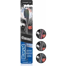 Banat Acrobat Yumuşak Diş Fırçası Charcoal Black Pearl Dil Temizleyici 1 Parça