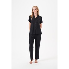 Pjs Kadın Siyah Pijama Takımı 29006
