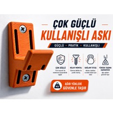 Print Zone Çok Amaçlı Ağır Hizmet Askı Aparatı - 3'lü Set Duvara Monte Dayanıklı Düzenleyici