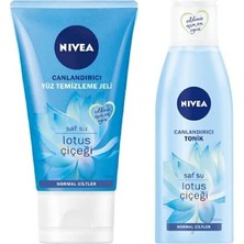 Nivea Lotus Çiçeği Canlandırıcı Yüz Temizleme Jeli 200 ml + Canlandırıcı Tonik 150 ml Set