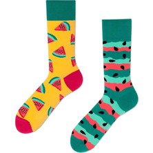 Carnaval Socks Sağlı Sollu Çekirdekli Karpuz Desenli Renkli Çorap