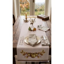 Believe Hello Autumn Jakarlı Dokuma Goblen Dekoratif Sonbahar Runner 45*125