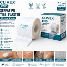 Honnes Clivex C915 Şeffaf Pu Medikal Film Flaster 15 cm x 9.14 M – Su Geçirmez Yara Örtüsü | Dövme Sonrası Koruyucu Film