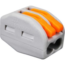 Robiz 10 Adet 2li Kolay Kablo Tel Birleştirici Konnektör Vidasız Klemens  250V 32A 1mm/4mm Elektrik Kablo Bağlantı Terminal Soket Mandallı Yaylı Kablo Birleştirici