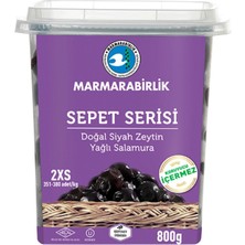 Marmarabirlik Sepet Serisi Siyah Zeytin 2xs (351-380) 800 G (6'li Paket)
