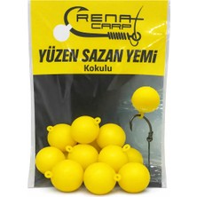 Sr Sazanrig Renat Carp Yüzen Kulplu Kokulu Sarı Top  Sazan Yemi 16 mm  (10 Adet)