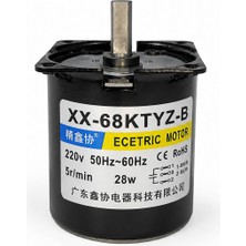 Robiz 68KTYZ 5rpm 28W Ac Motor Kuluçka Viyol Çevirme 220V Metal Dişli Barbekü Reklam Panosu Sosis Gril Tavuk Barbekü  Isıtıcı Vitrin Sergi Pano Çevirici Patlamış Mısır Perde Otomatik Kontrol Valf