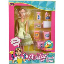 Nessi World Kutuda Anlily Temizlik Setli Bebek 2442