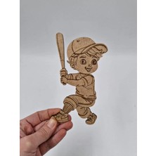 Mu Art Ahşap 10 Adet Ahşap Boyama Spor Dalları Serisi No6 Beyzbol Montessori 15 cm
