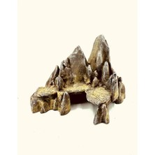 18X11 cm Sürüngen ve Kemirgenler Için Teraryum Dekor, Saklanma Tırmanma Alanı %100 El Boyaması