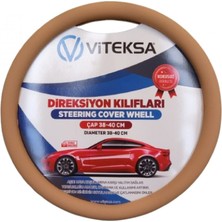 Viteksa Lüks Kokusuz Silikon Direksiyon Kılıfı Taba