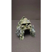 20 x 16 cm Sürüngen ve Kemirgenler Için Teraryum Dekor, Skull Cave Bıg, %100 El Boyaması